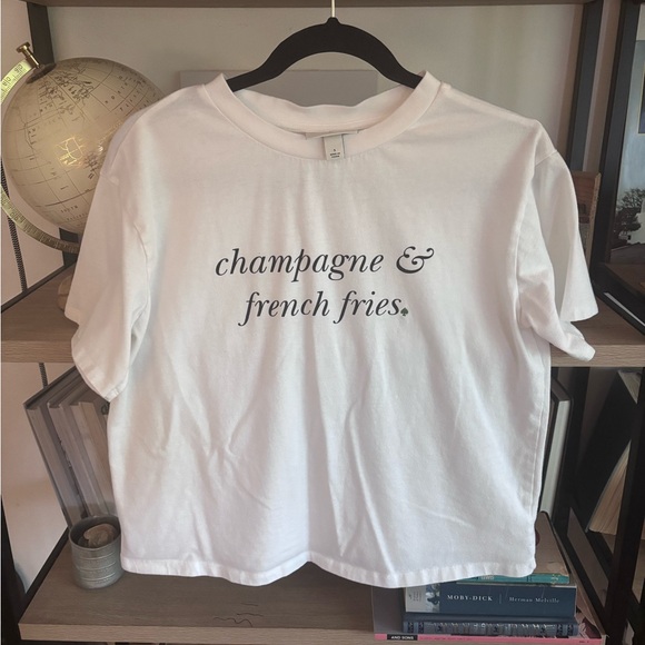 Kate Spade Champagne & Fries T-Shirt - Picture 1 of 4